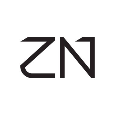 zn ilk harf vektör logo simgesi
