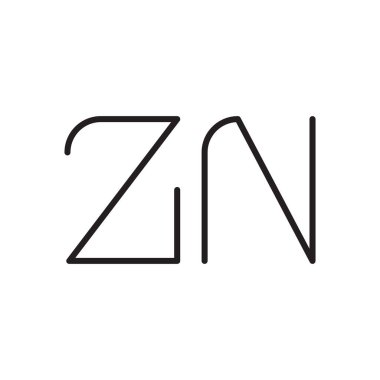 zn ilk harf vektör logo simgesi