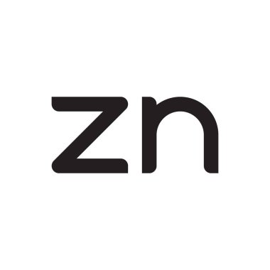 zn ilk harf vektör logo simgesi