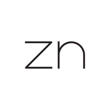 zn ilk harf vektör logo simgesi