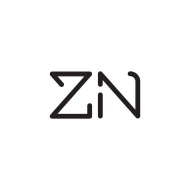 zn ilk harf vektör logo simgesi