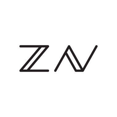 zn ilk harf vektör logo simgesi