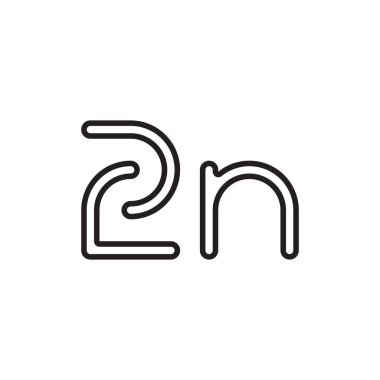 zn ilk harf vektör logo simgesi