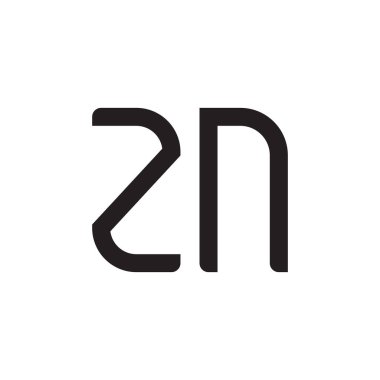 zn ilk harf vektör logo simgesi