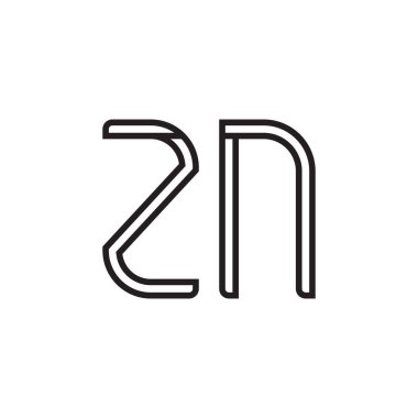 zn ilk harf vektör logo simgesi