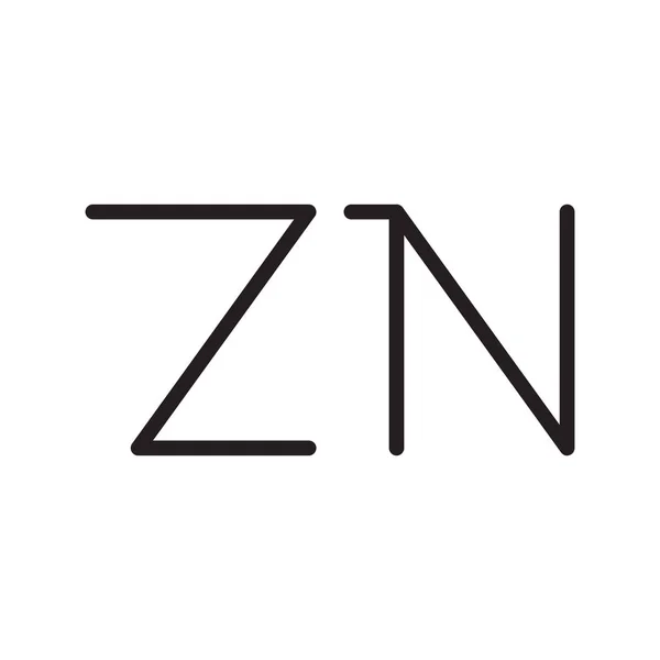 Zn初始字母向量图标 — 图库矢量图片