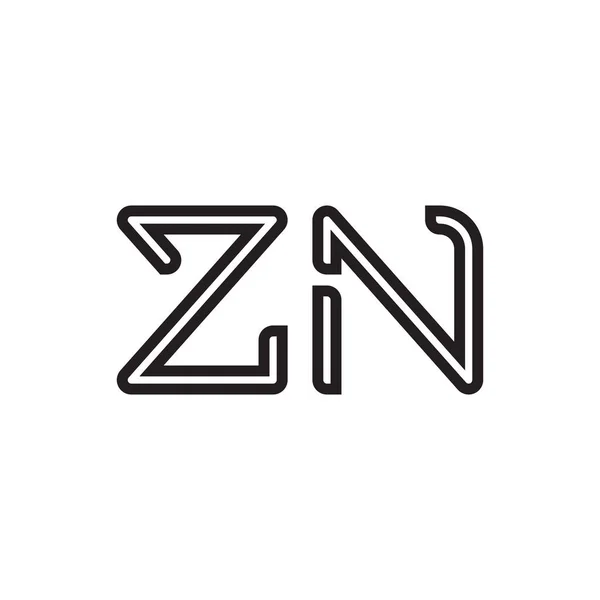 Zn初始字母向量图标 — 图库矢量图片