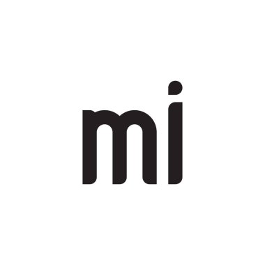 Mi ilk harf vektör logo simgesi