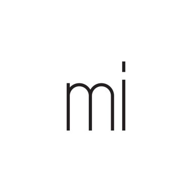 Mi ilk harf vektör logo simgesi