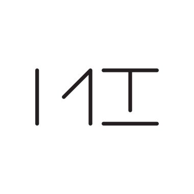 Mi ilk harf vektör logo simgesi