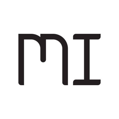 Mi ilk harf vektör logo simgesi