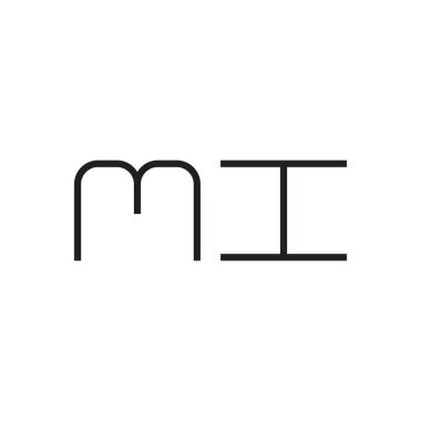 Mi ilk harf vektör logo simgesi