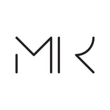 mk ilk harf vektör logo simgesi