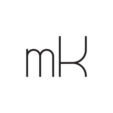 mk ilk harf vektör logo simgesi