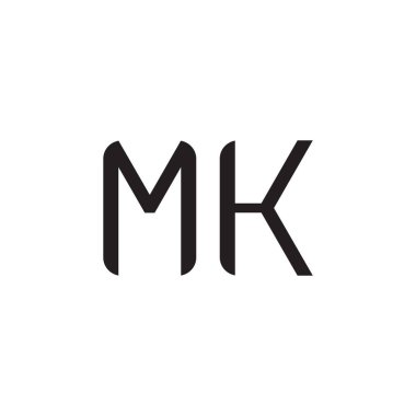 mk ilk harf vektör logo simgesi