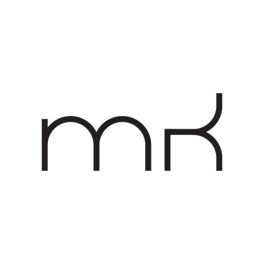 mk ilk harf vektör logo simgesi