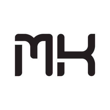 mk ilk harf vektör logo simgesi
