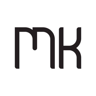 mk ilk harf vektör logo simgesi