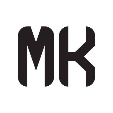 mk ilk harf vektör logo simgesi