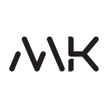 mk ilk harf vektör logo simgesi