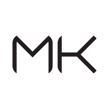 mk ilk harf vektör logo simgesi