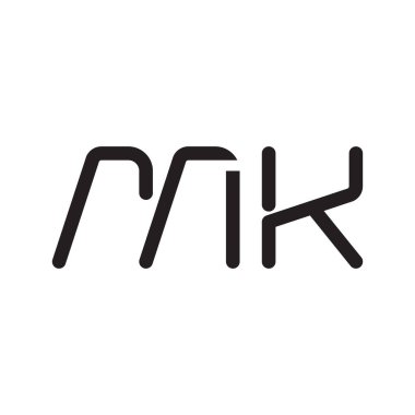 mk ilk harf vektör logo simgesi