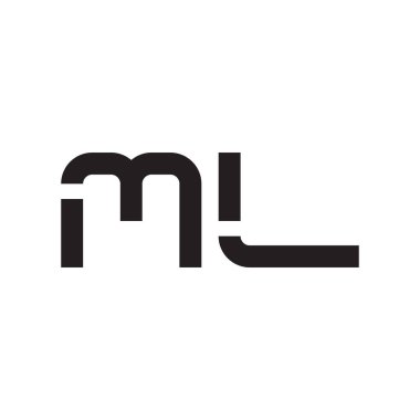 ml ilk harf vektör logo simgesi