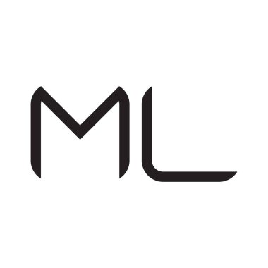 ml ilk harf vektör logo simgesi