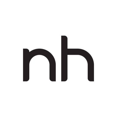 nh ilk harf vektör logo simgesi