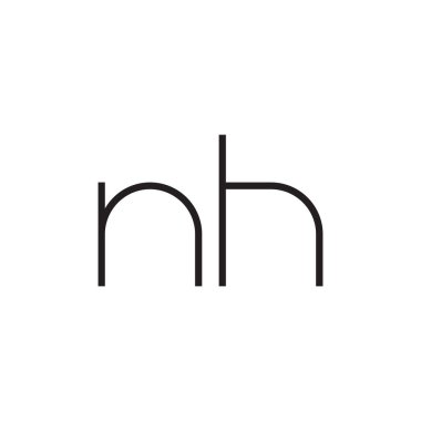 nh ilk harf vektör logo simgesi