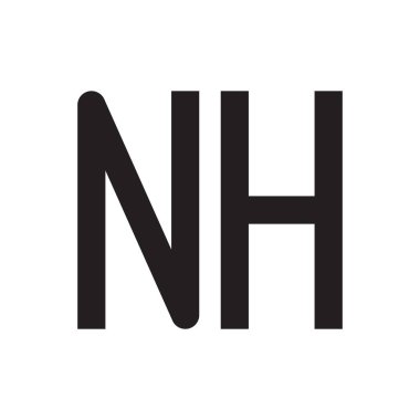nh ilk harf vektör logo simgesi