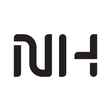 nh ilk harf vektör logo simgesi