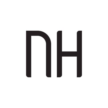 nh ilk harf vektör logo simgesi