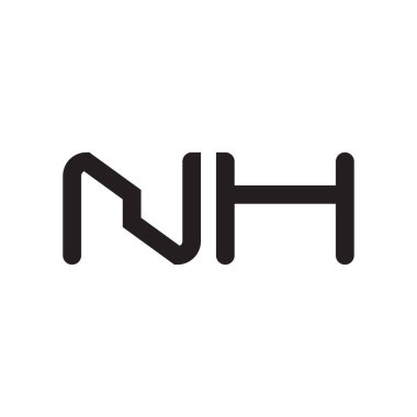 nh ilk harf vektör logo simgesi