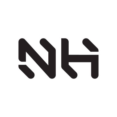 nh ilk harf vektör logo simgesi