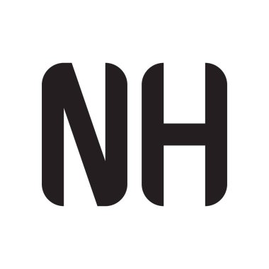 nh ilk harf vektör logo simgesi
