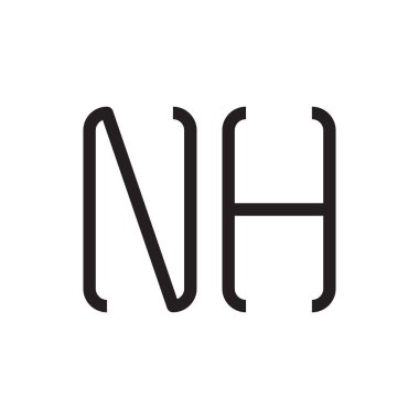 nh ilk harf vektör logo simgesi
