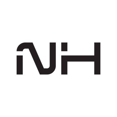 nh ilk harf vektör logo simgesi