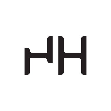 nh ilk harf vektör logo simgesi