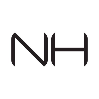 nh ilk harf vektör logo simgesi