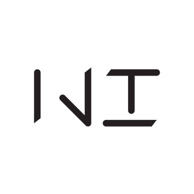 ni ilk harf vektör logo simgesi