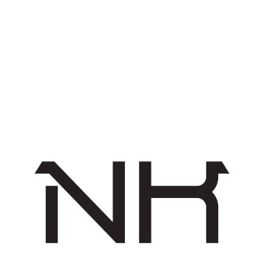 nk ilk harf vektör logo simgesi