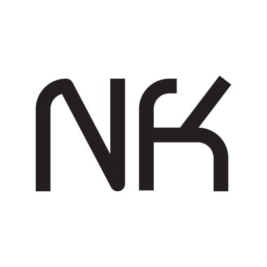 nk ilk harf vektör logo simgesi