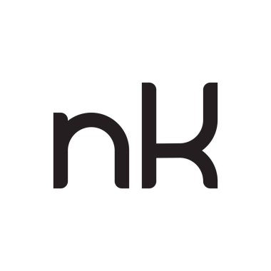 nk ilk harf vektör logo simgesi