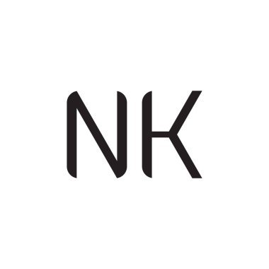 nk ilk harf vektör logo simgesi