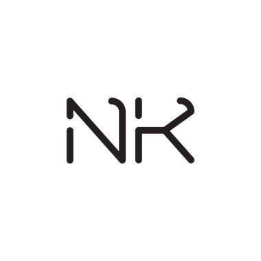 nk ilk harf vektör logo simgesi