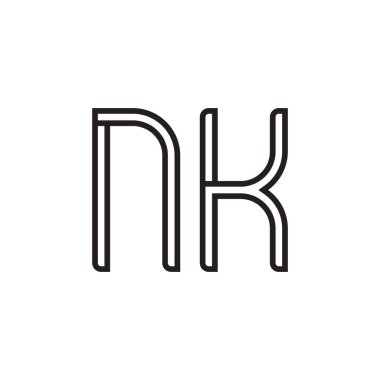 nk ilk harf vektör logo simgesi