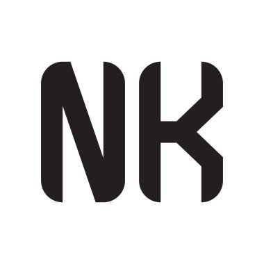 nk ilk harf vektör logo simgesi