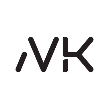 nk ilk harf vektör logo simgesi