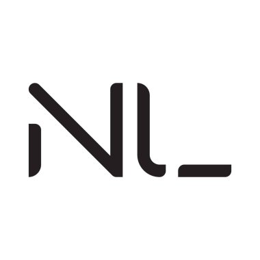 nl ilk harf vektör logosu simgesi